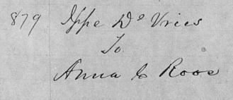 roos, anna and devries marraige