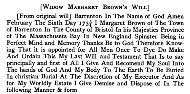 Denison, Margaret will snapshot