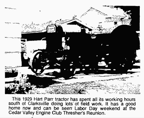 Roose, Martin 1929 Hart Parr tractor