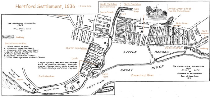 1636 Hartford map