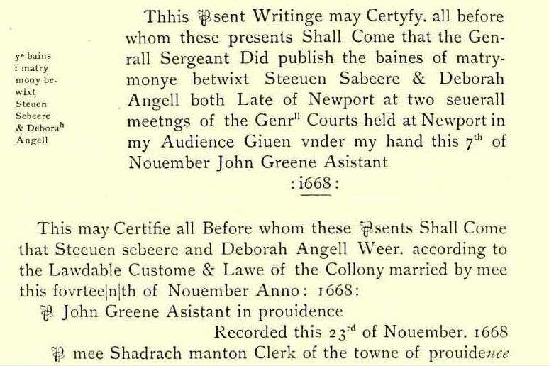 Angell, Deborah marriage